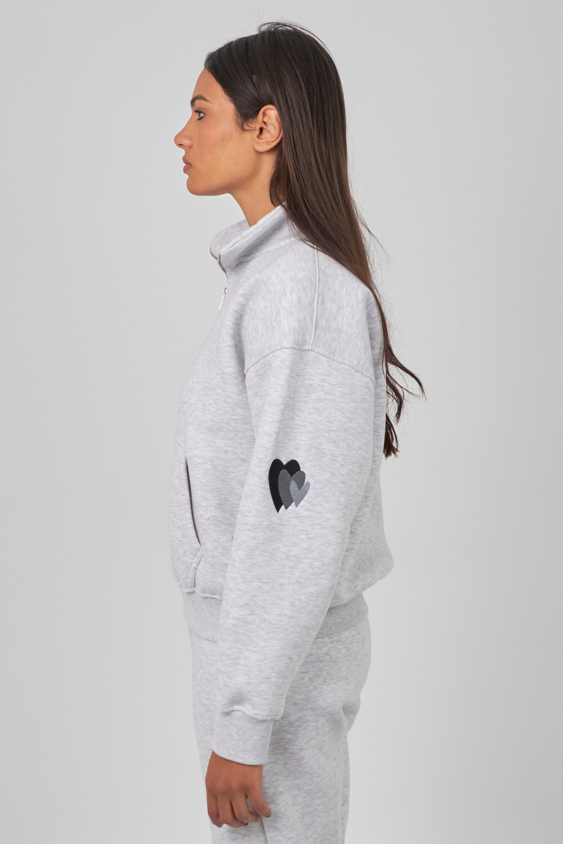 Grey Hearts Sweatshirt !