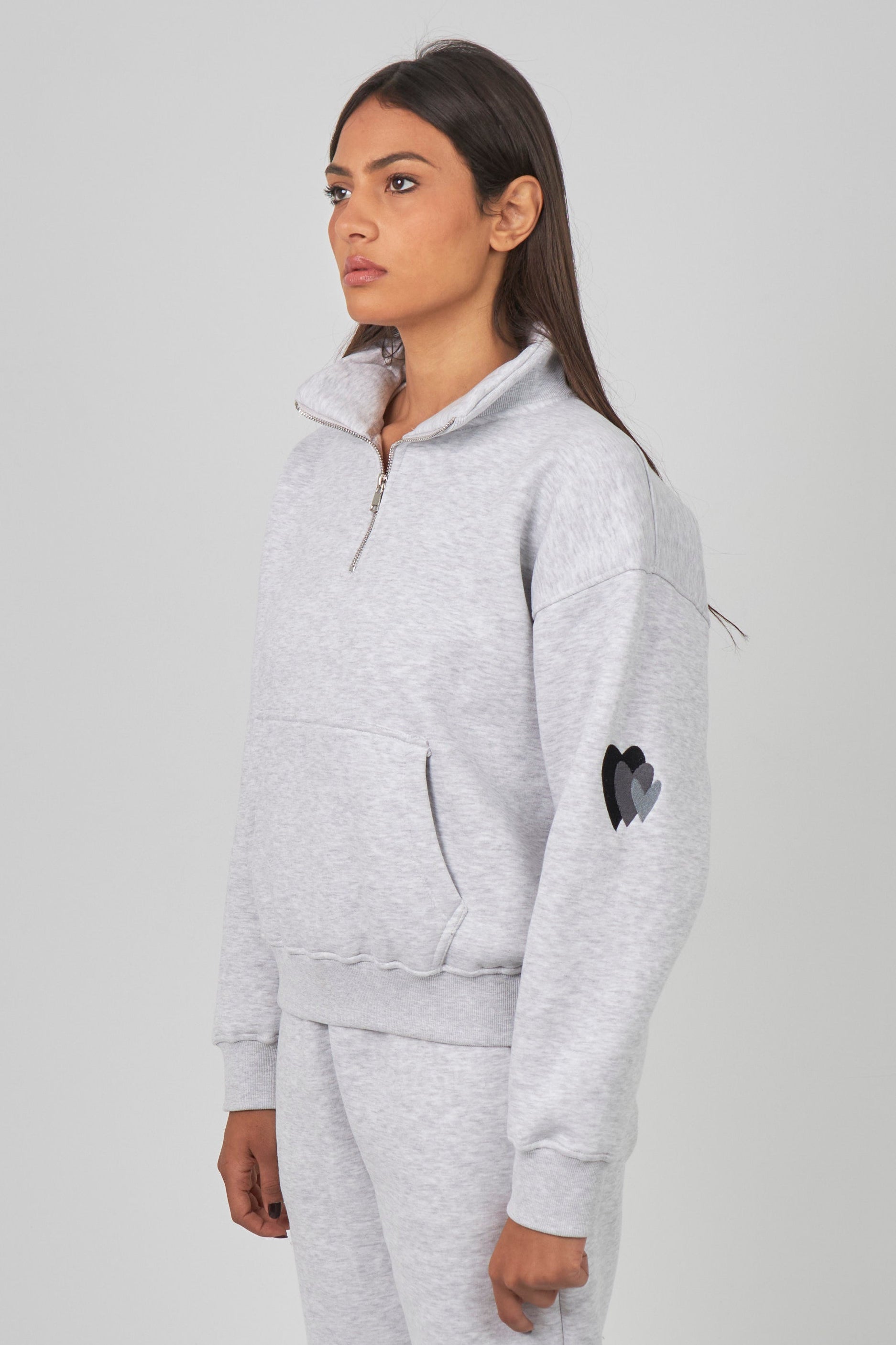 Grey Hearts Sweatshirt !